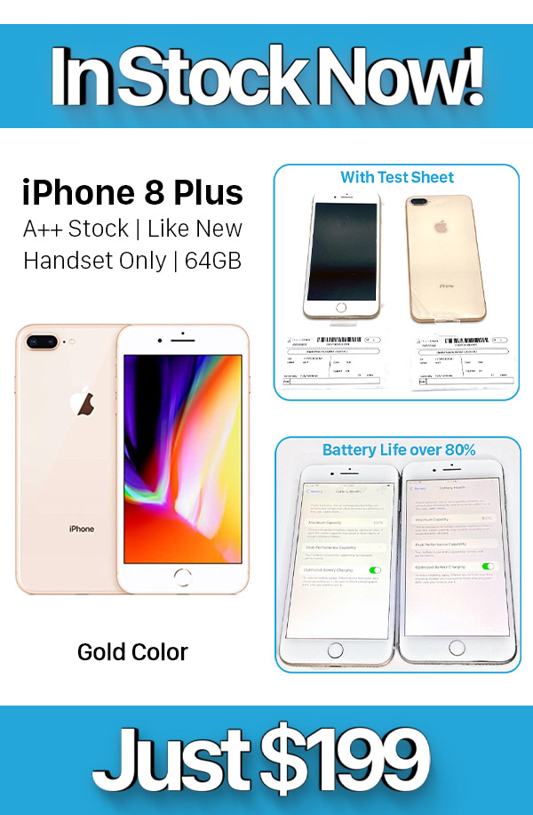 IPHONE 8 PLUS 64GB GOLD A ++ IPHONE 8 PLUS 64GB GOLD, LIKE NEW $204.00