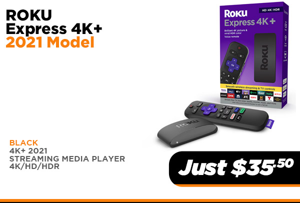 Roku Express 4K + 4K+Streaming Media Player 3941R $35.50
